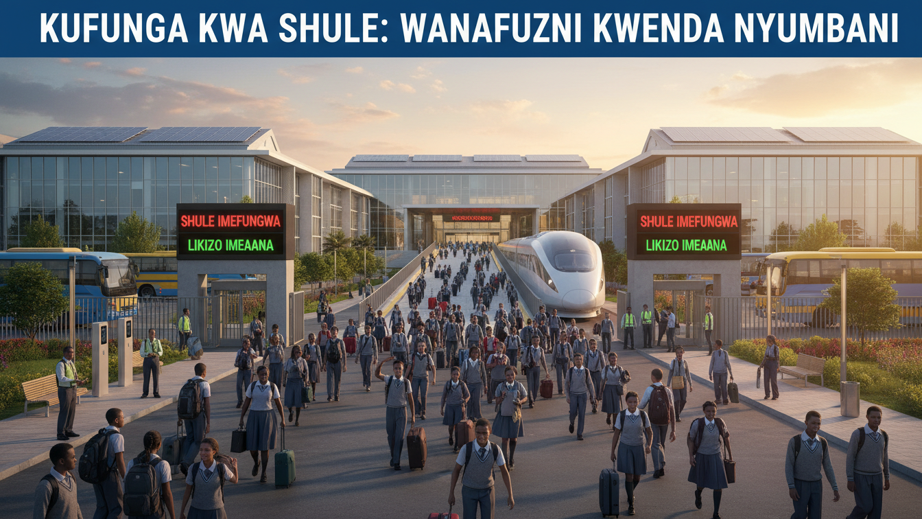📚 KUFUNGWA KWA SHULE: Wanafunzi Waelekea Nyumbani